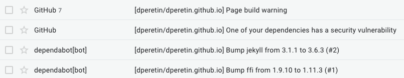Github pages build warnings